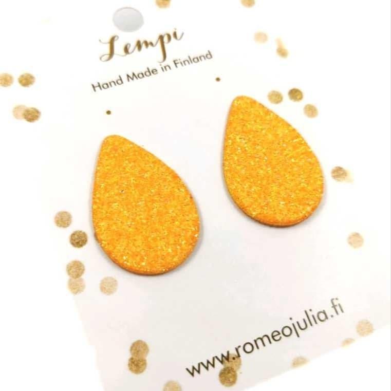 LEMPI earrings, Pisara XL (apricot glitter)