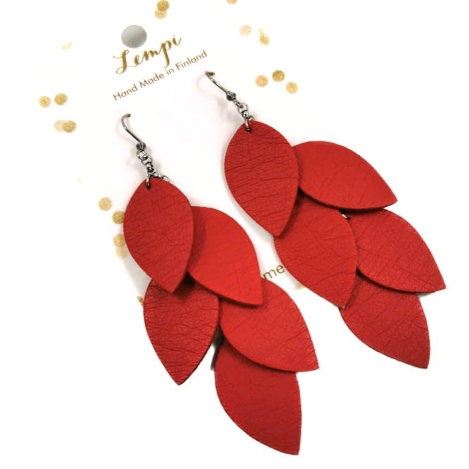 LEMPI earrings, Grain (red)