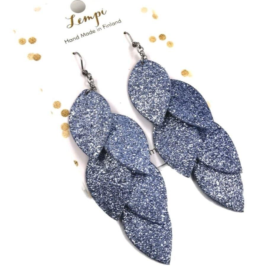 LEMPI earrings, Grain (winter blue glitter)