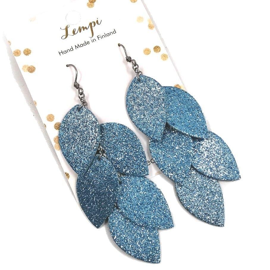 LEMPI earrings, Grain (turquoise glitter)