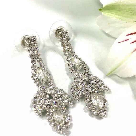 Rhinestone earrings, Elegant Earrings