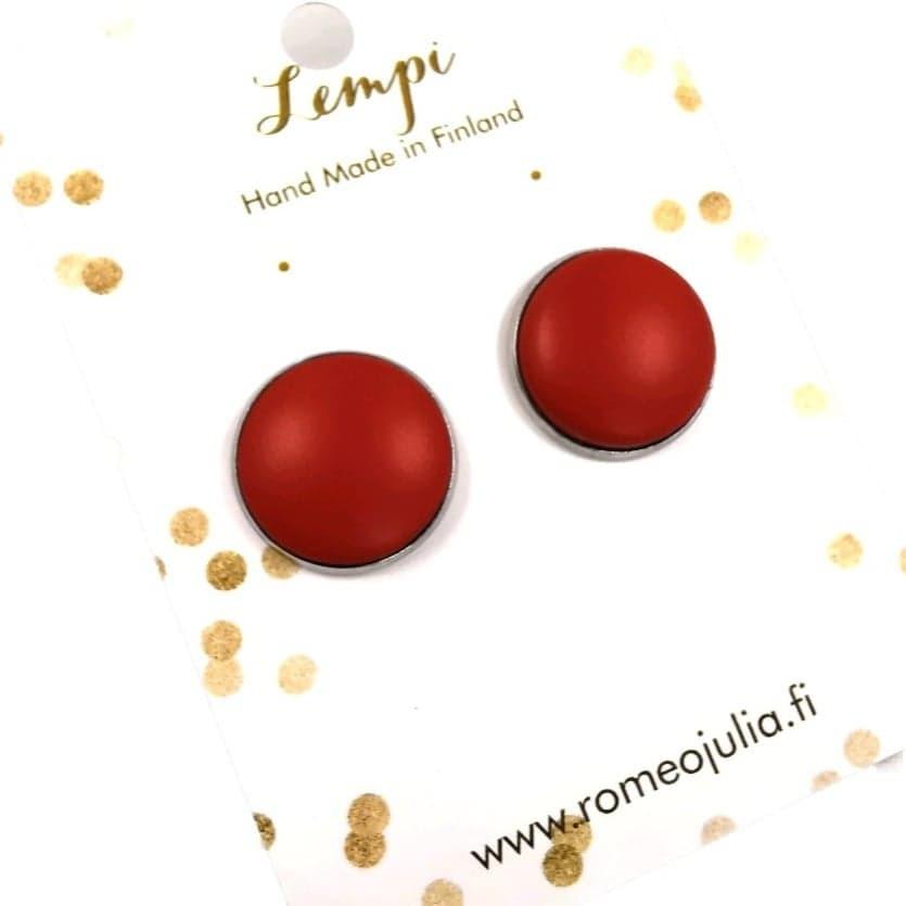 LEMPI earrings, Veera (red, wooden)