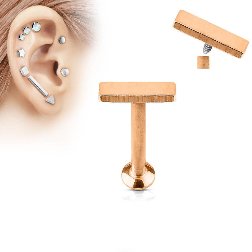 Rustokoru/traguskoru Short Bar Rosegold -ruusukultainen labret