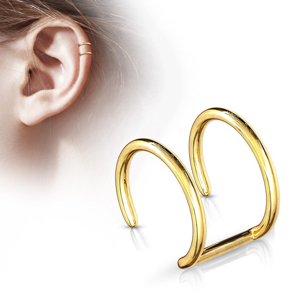 Earring/climber, Non-Piercing Cartilage in Gold