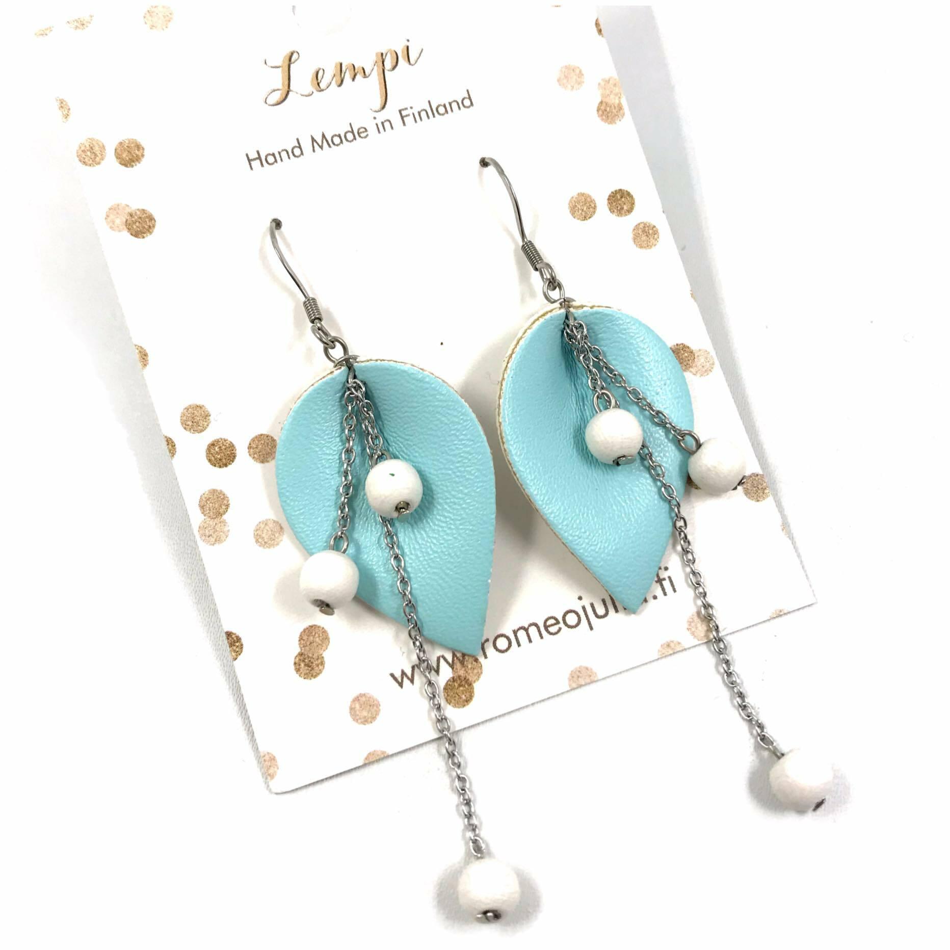 LEMPI earrings, Kalla (light turquoise)