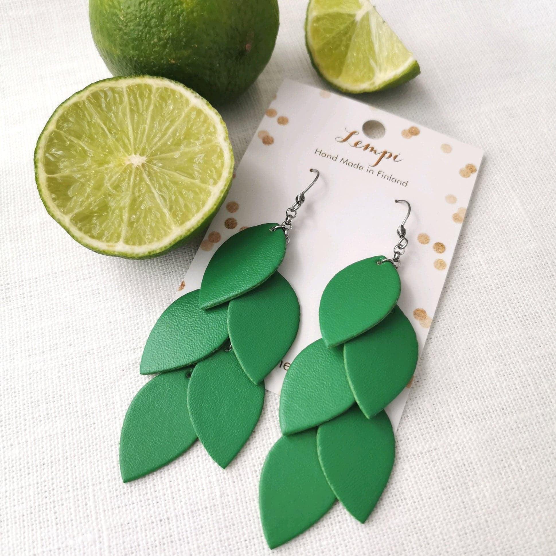 LEMPI earrings, Grain (bright green)