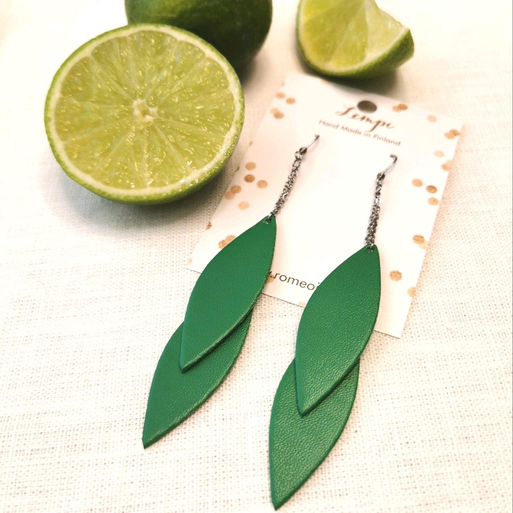 LEMPI earrings, Laura (bright green, 2 pieces)