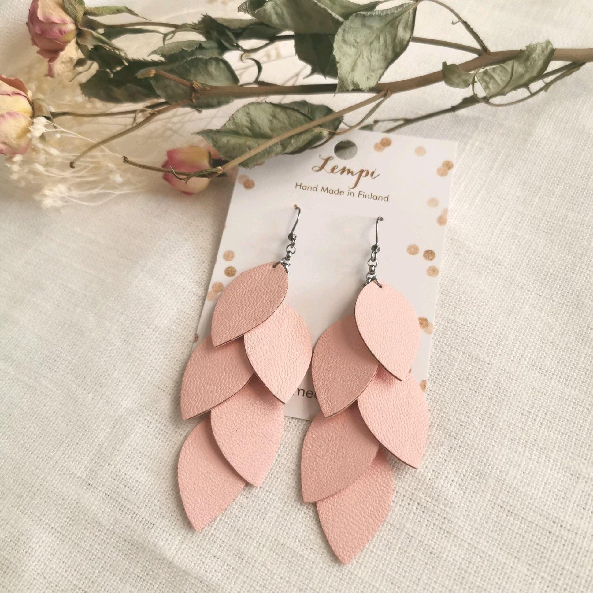 LEMPI earrings, Grain (pink)