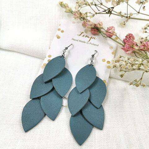 LEMPI earrings, Grain (smoky blue)