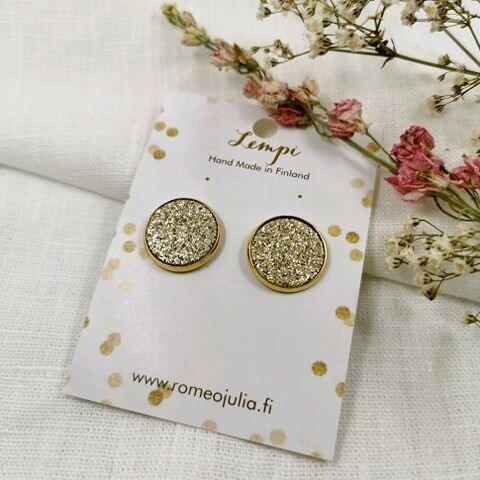 LEMPI earrings, Veera (gold glitter, L)