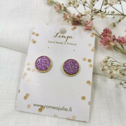 LEMPI earrings, Veera (heather glitter and gold, S)