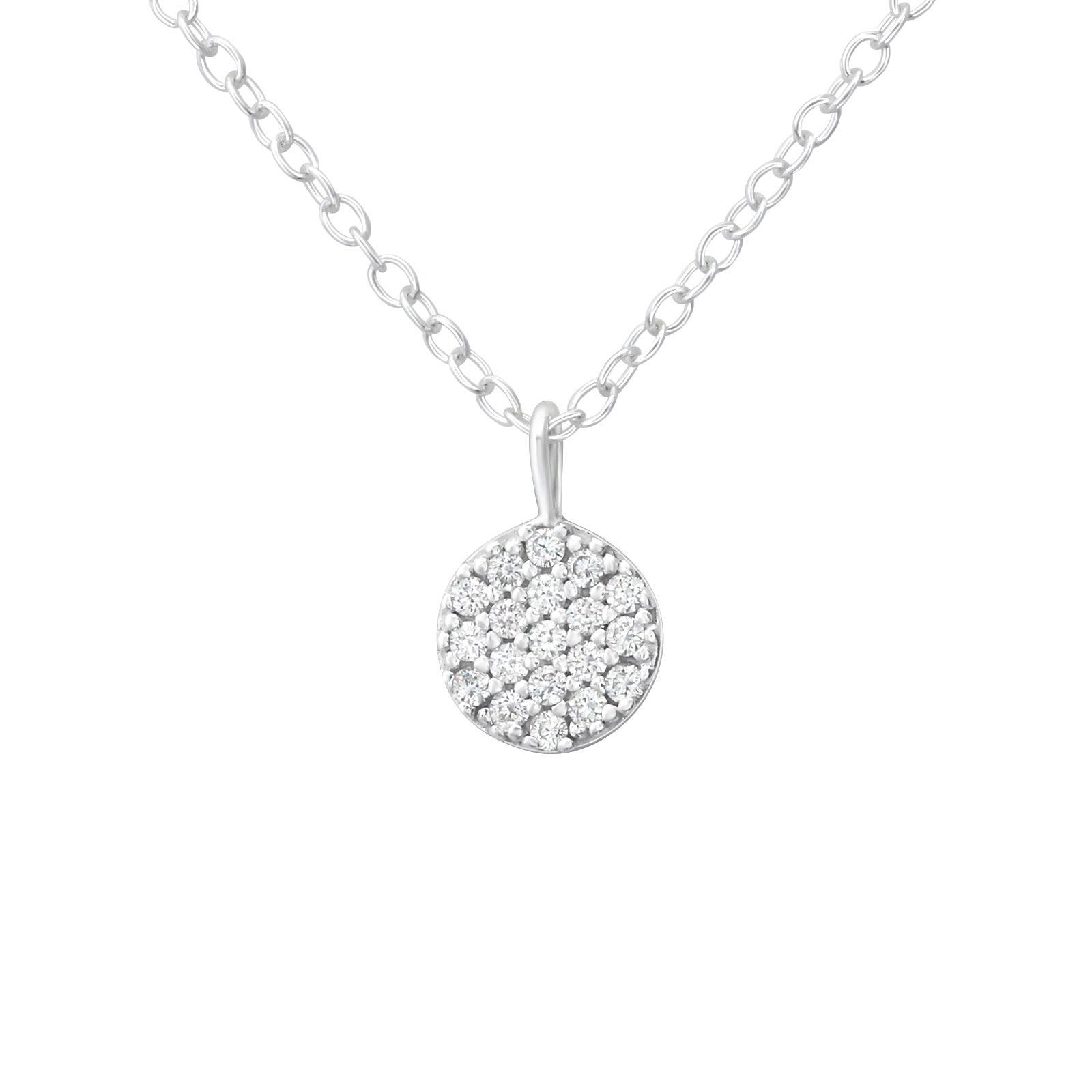 Hopeinen kaulakoru, Chic Silver Necklace with CZ