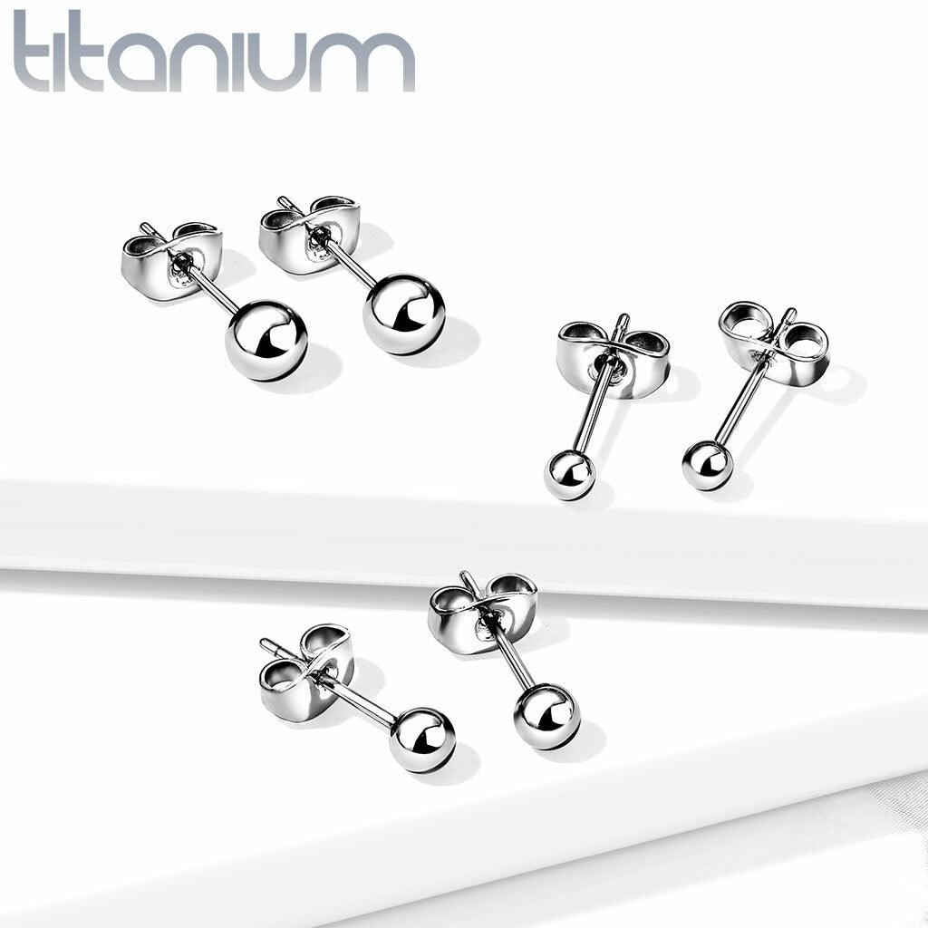 Titanium ear studs, Basic Titanium