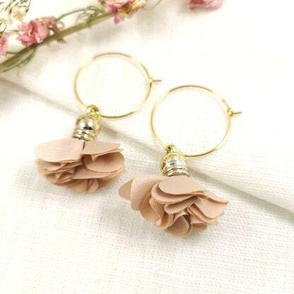 2 in 1 earrings, Daisy (nude)