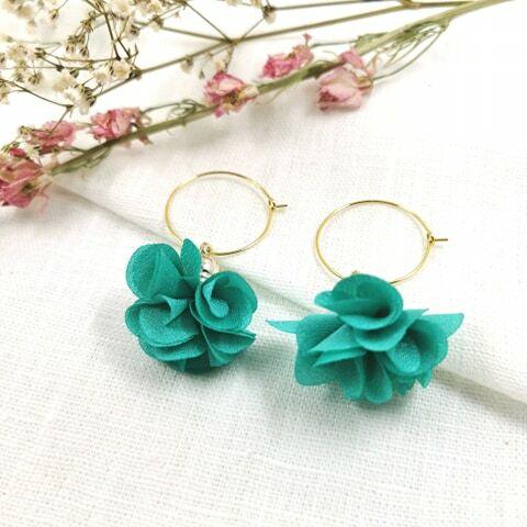 2 in 1 earrings, Daisy (turquoise)