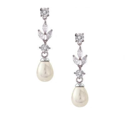 Helmikorvakorut, ATHENA BRIDAL JEWELLERY|Classic Long Pearl Earrings