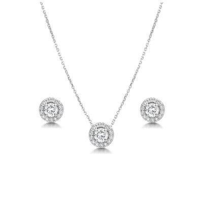 Kristallikorusetti, ATHENA BRIDAL|Crystal Sparkle Necklace Set