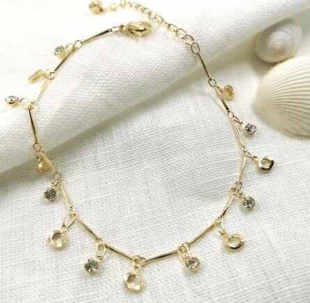 Nilkkakoru|HOLIDAY COLLECTION/Gold Anklet with Shiny Decoration