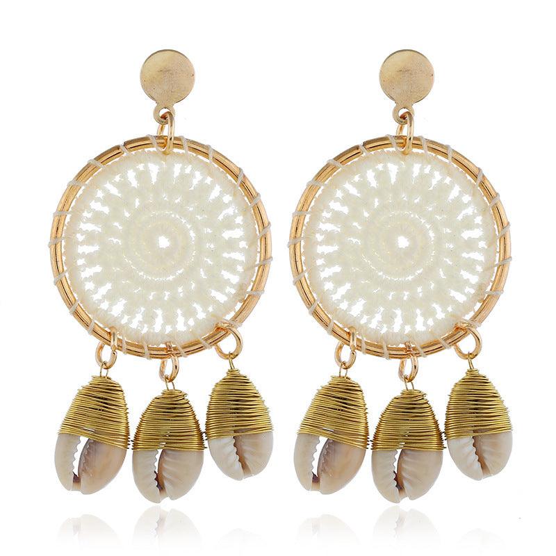 Korvakorut, White Lace Dream Catcher Earrings