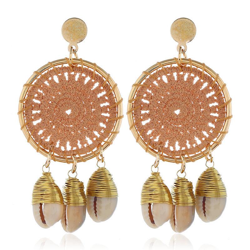 Korvakorut, Beige Lace Dream Catcher Earrings