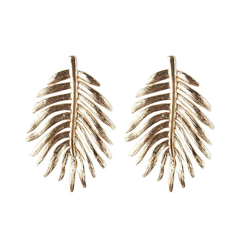 Statement earrings, Large Bohemian Leaf Earrings