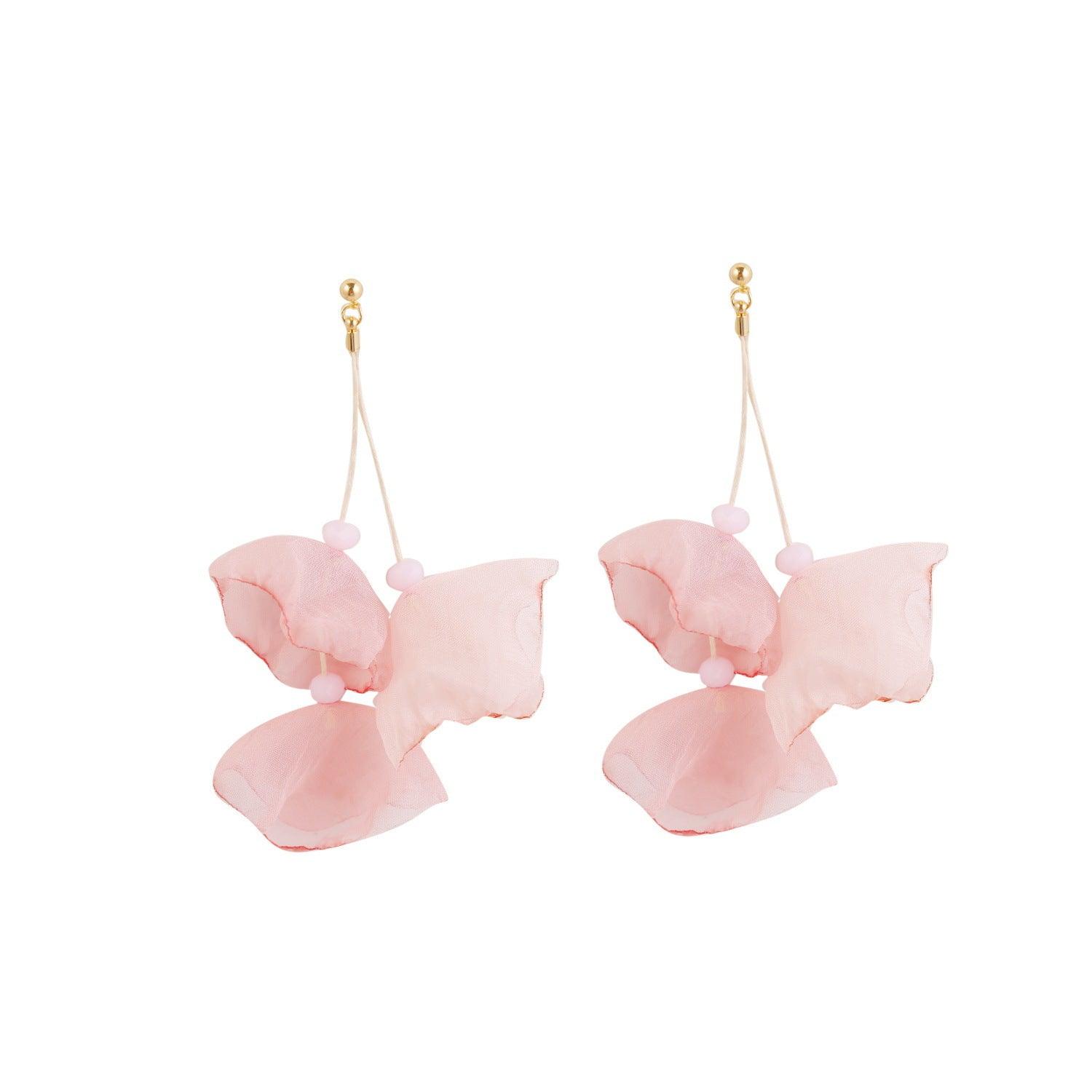 Korvakorut, FRENCH RIVIERA|Soft Pink Flower Earrings