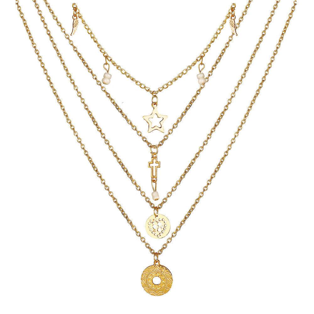 Kerroskaulakoru, FRENCH RIVIERA|Delicate Layer Necklace in Gold