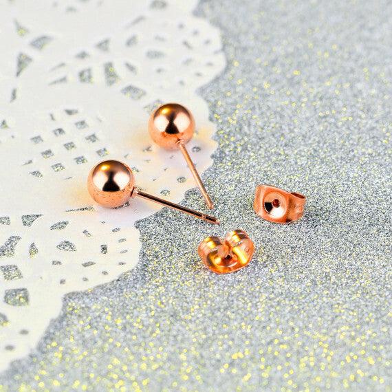 Surgical steel buttons, Basic Rosegold