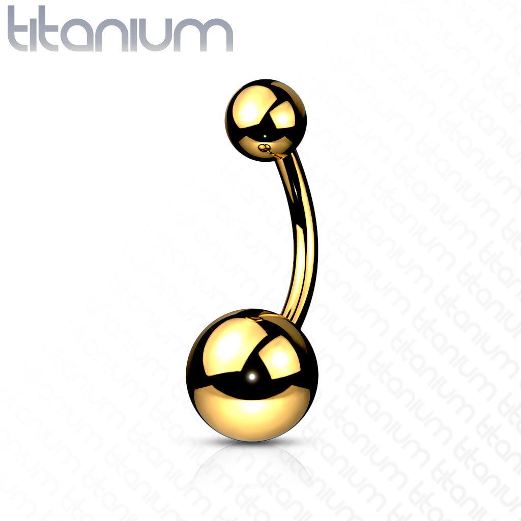 Belly ring, Implant Grade Titanium Belly Ring in Gold