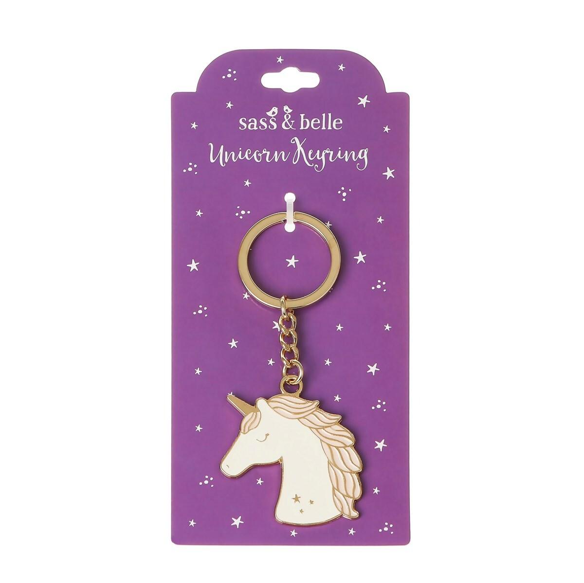 Keychain, Sass &amp; Belle|Rainbow Unicorn