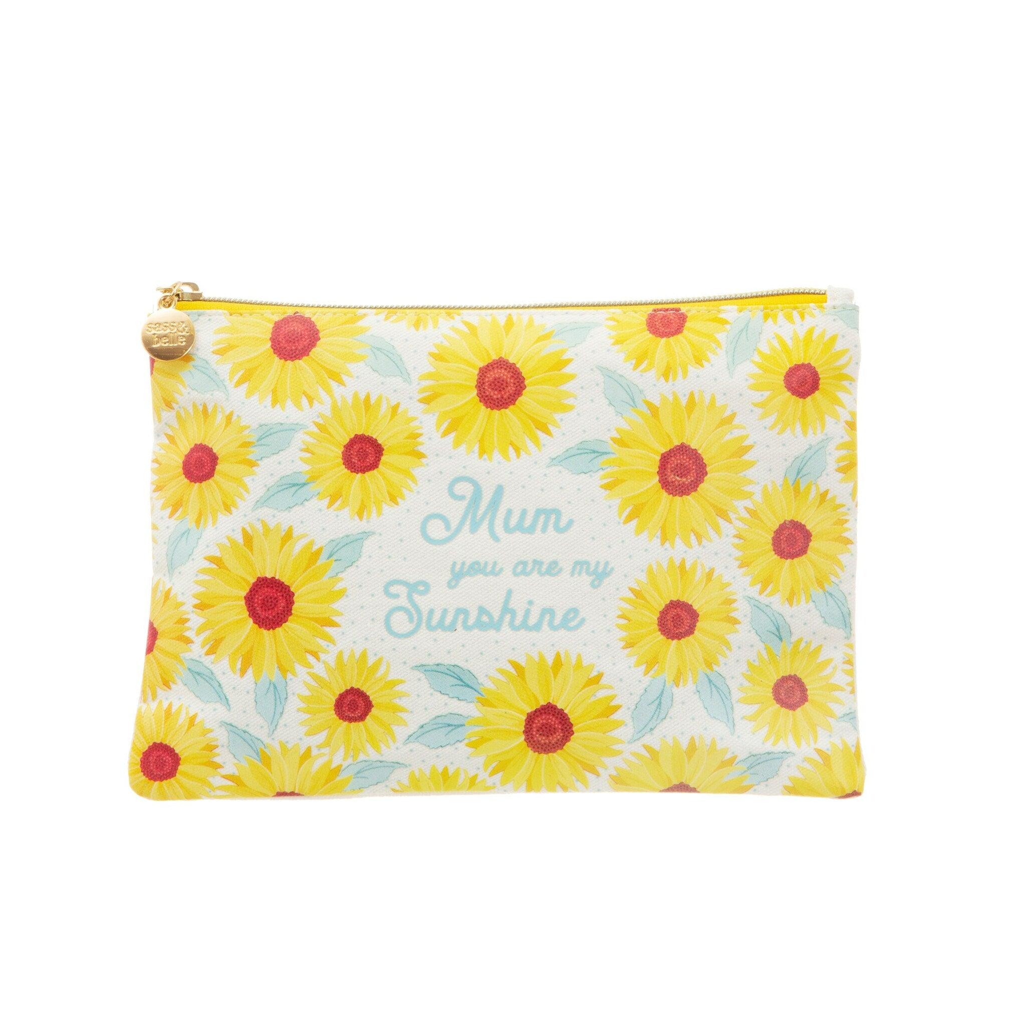 Meikkipussi, Sass & Belle|Sunflower Mum Cotton Pouch