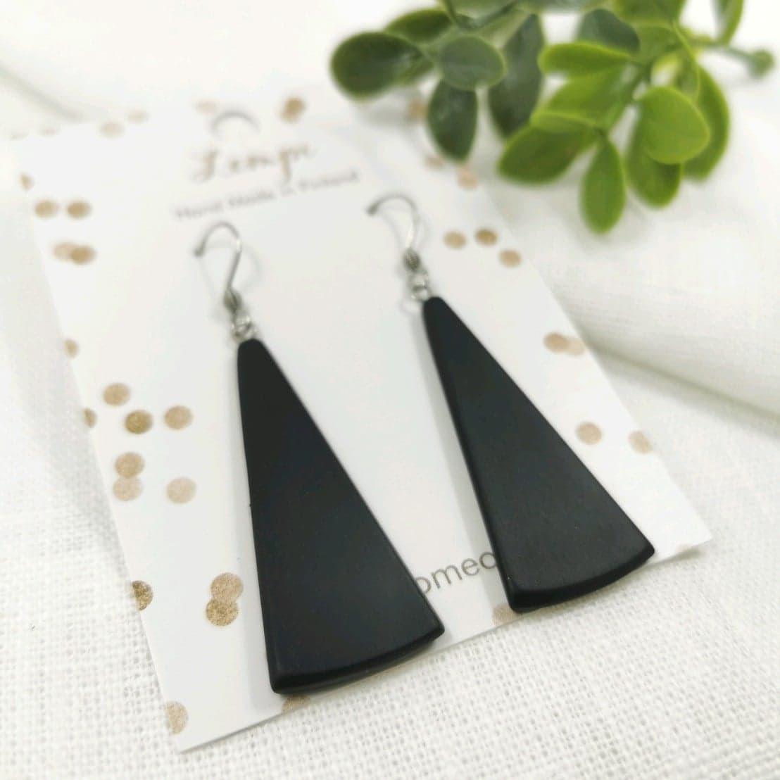 LEMPI earrings, Morning (black wooden)