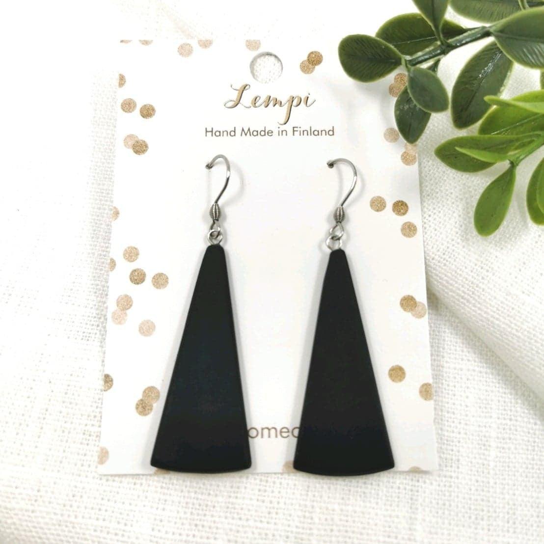 LEMPI earrings, Morning (black wooden)