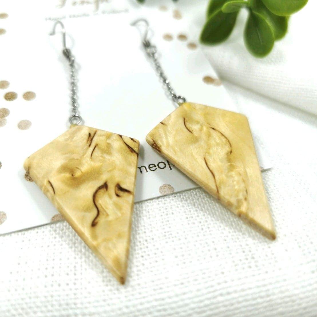 LEMPI earrings, Diamond (bark birch)