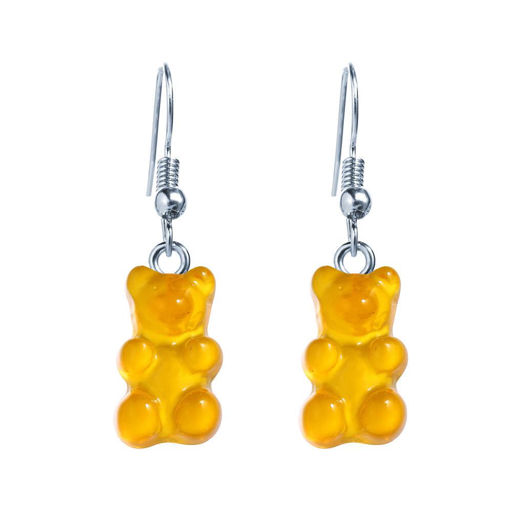 Earrings, Orange Gummy Bear