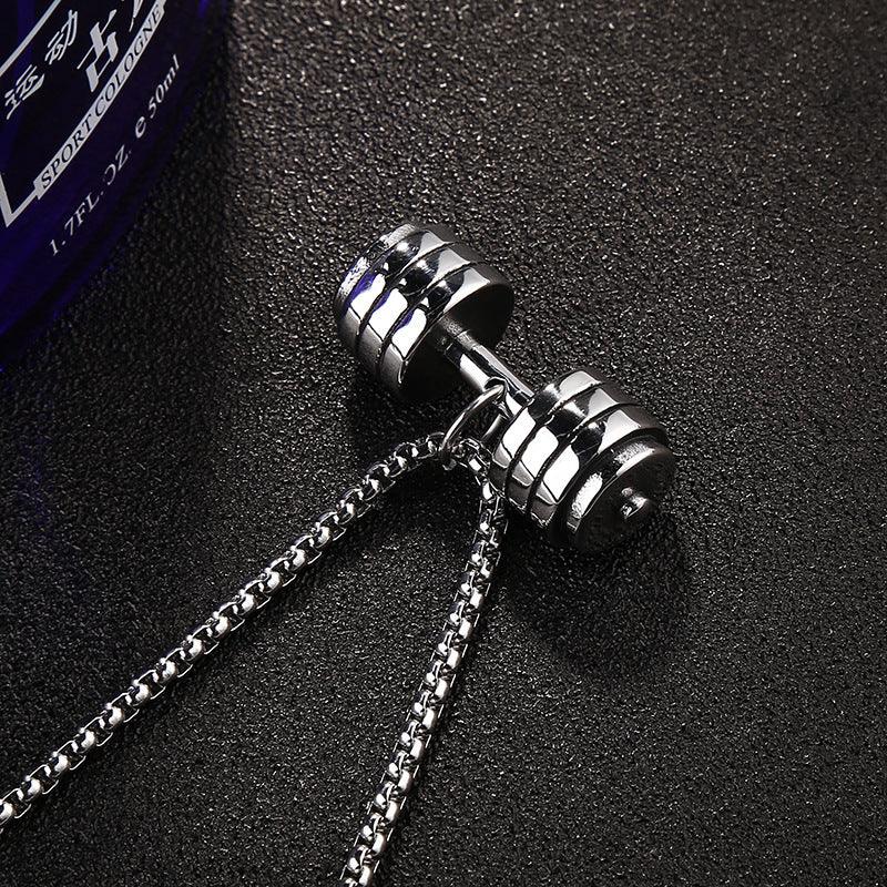 Surgical steel necklace, Dumbbell