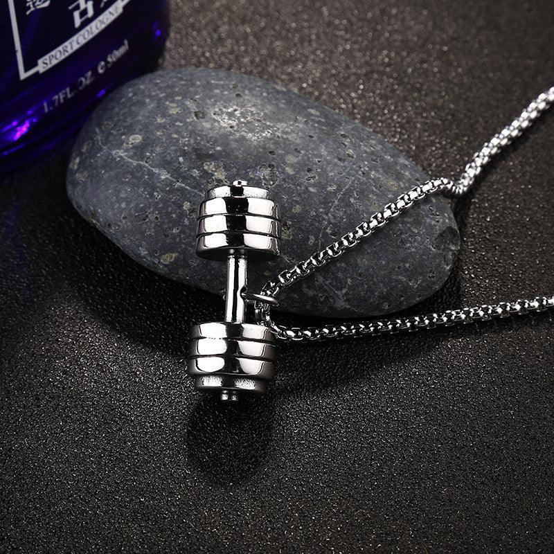 Surgical steel necklace, Dumbbell