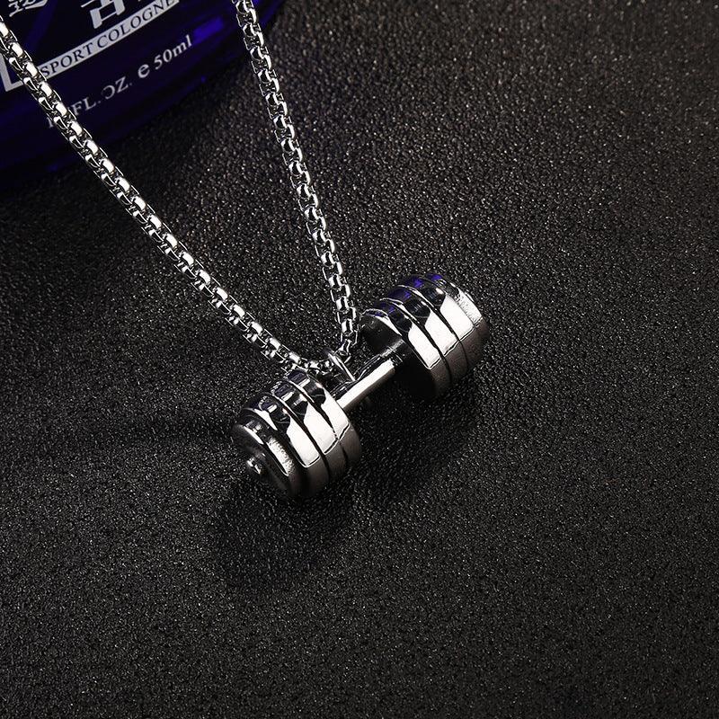 Surgical steel necklace, Dumbbell