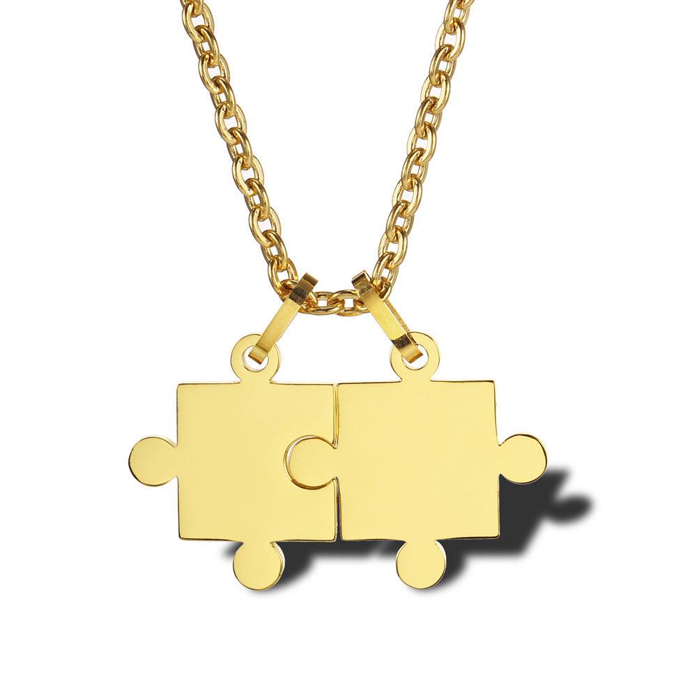 Best Friends Necklace, Gold Puzzle