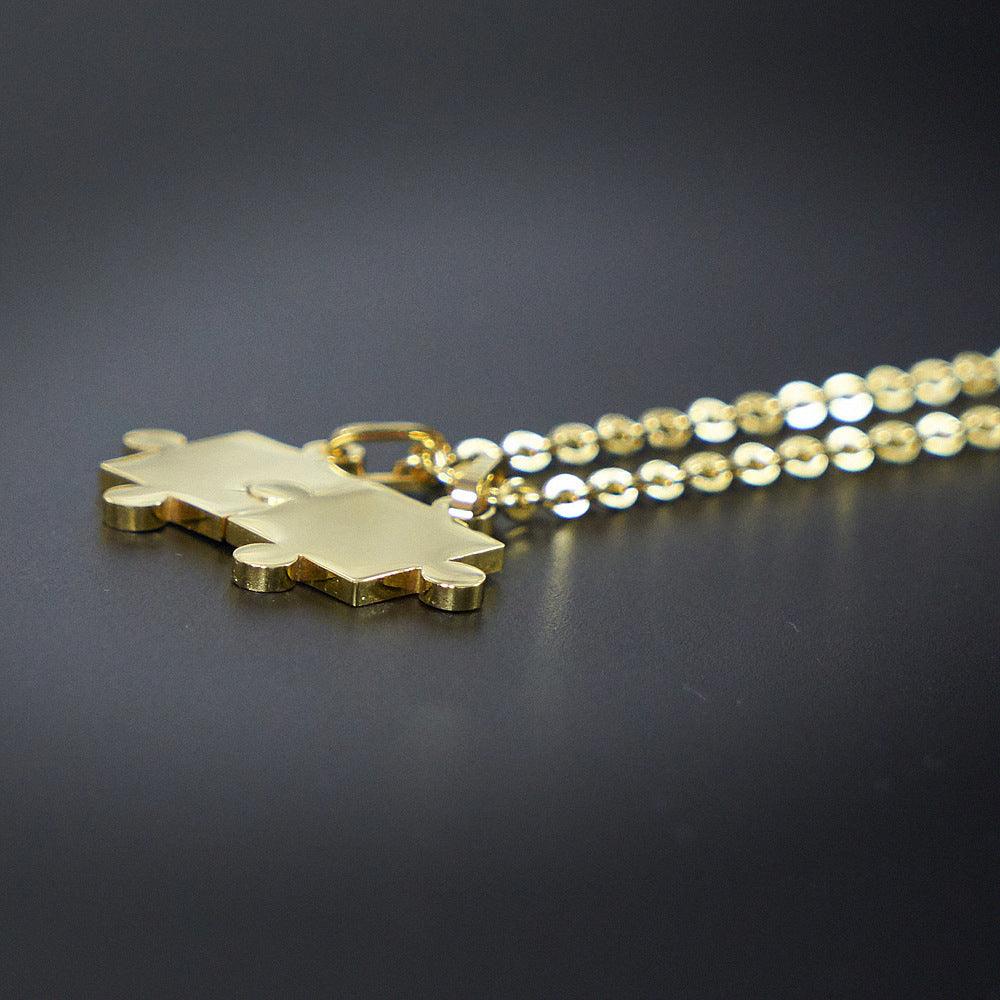 Best Friends Necklace, Gold Puzzle