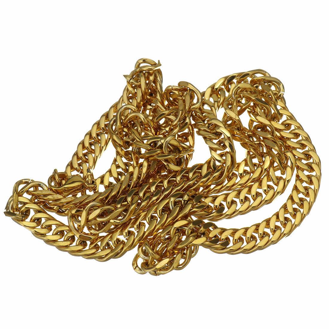 Surgical steel chain, Gold-colored narrow armor chain