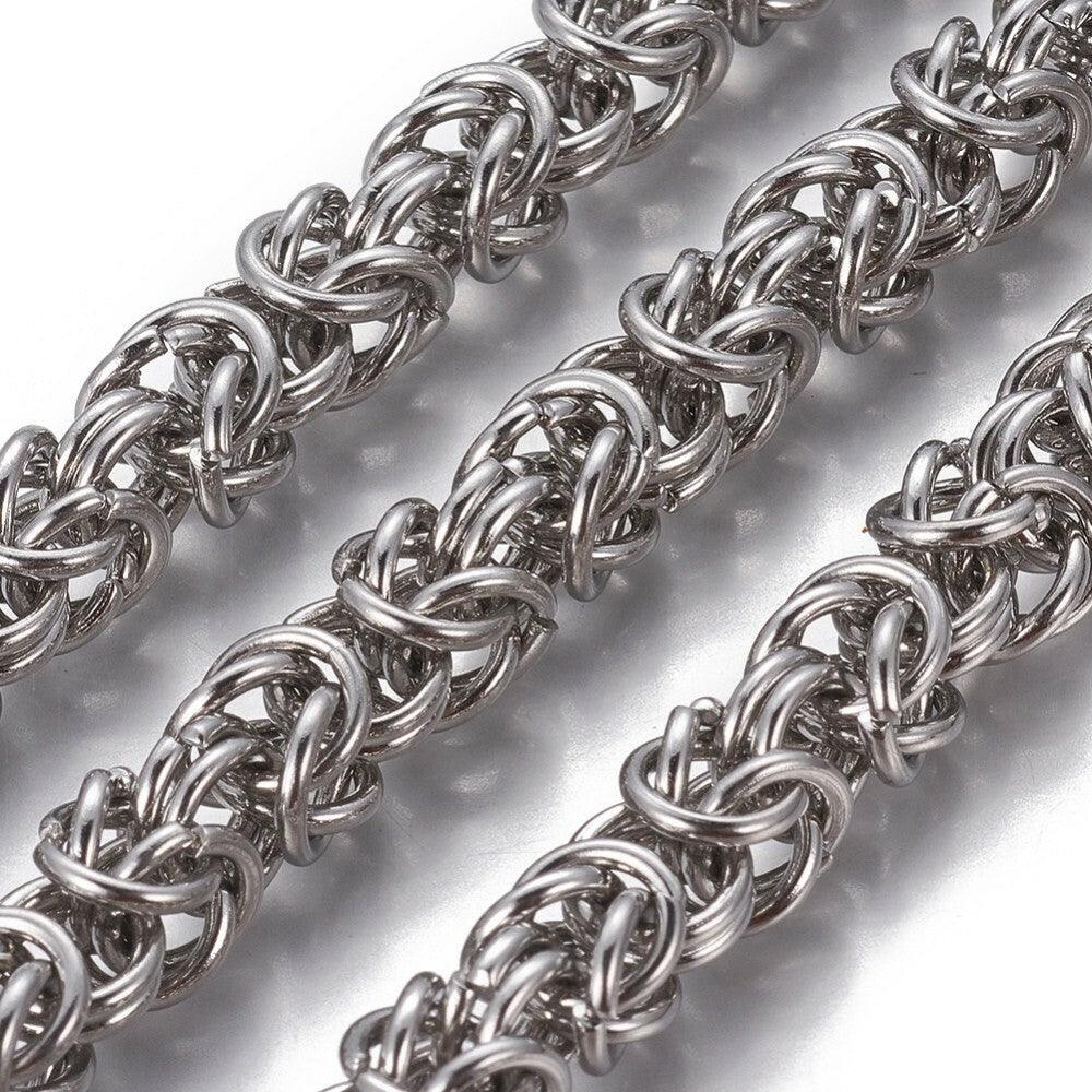 Surgical Steel Chain, Byzantine Chain