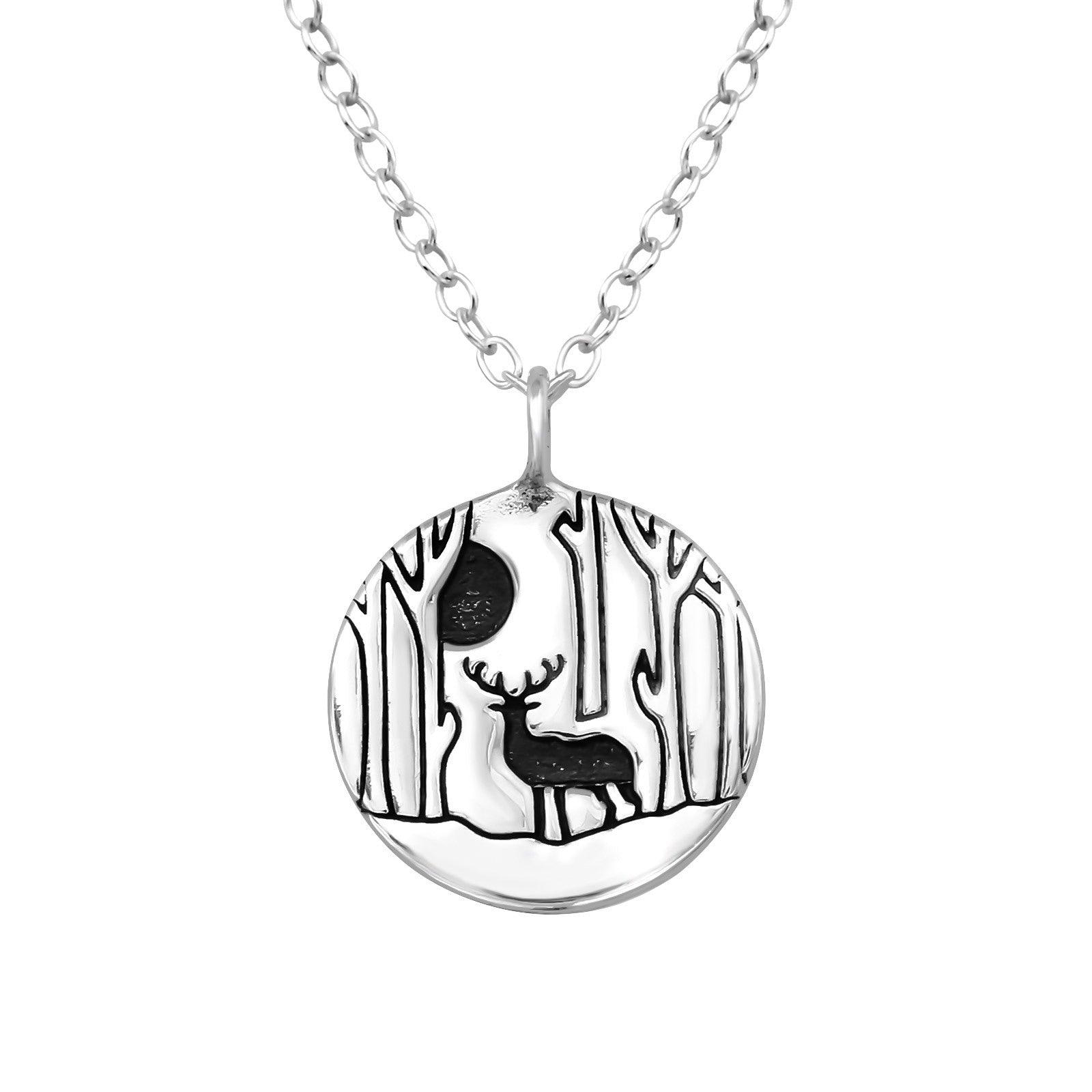 Silver necklace, King of the Forest