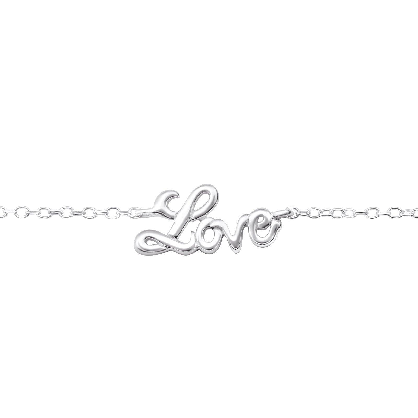 Silver bracelet, Love