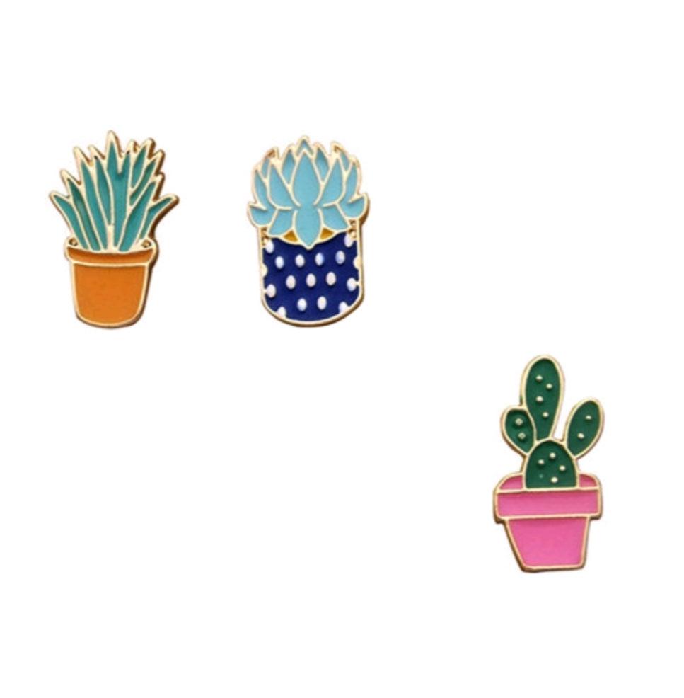 Pin, Crazy Plant Lady -cactus/plant pin