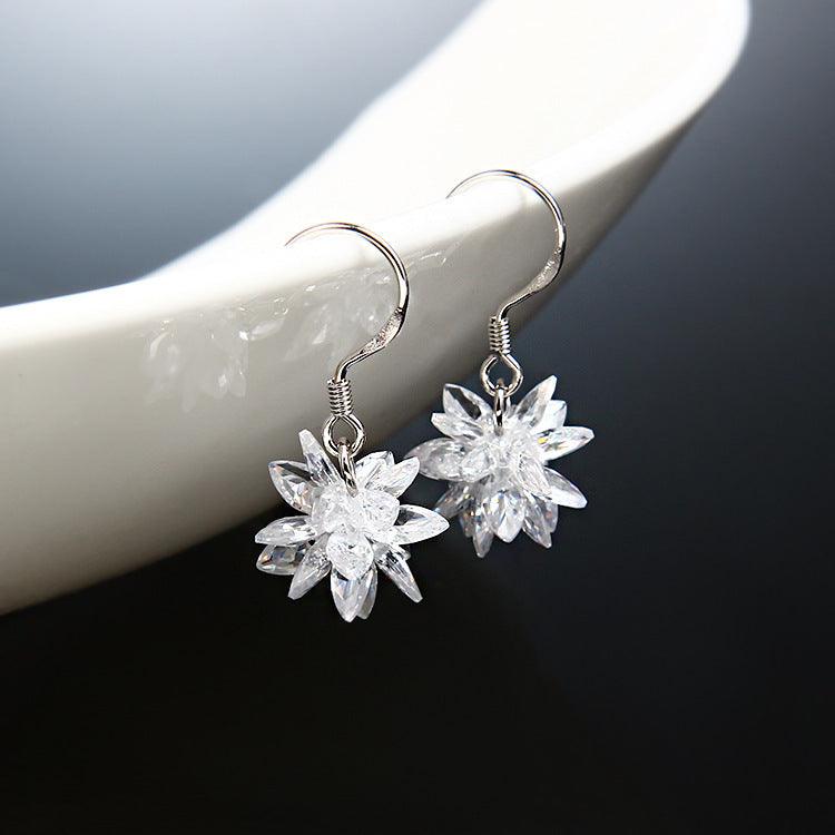 Christmas Earrings, Snow Flake Ball