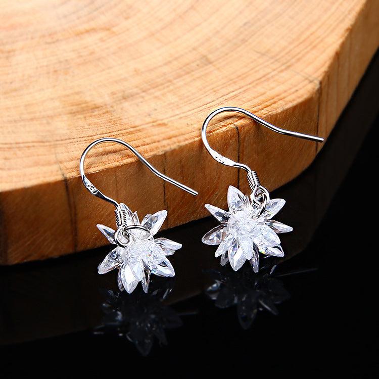 Christmas Earrings, Snow Flake Ball