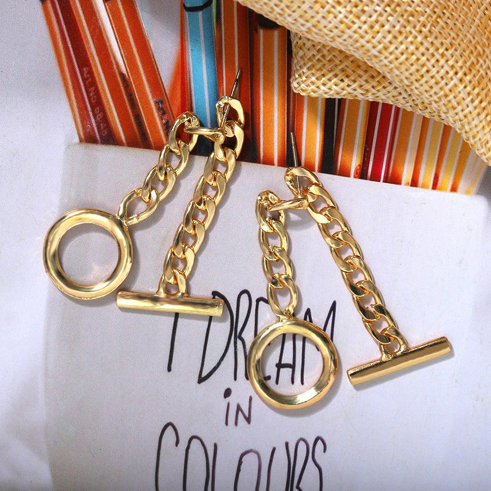 Earrings, PAPARAZZI|Trendy Chain Earrings