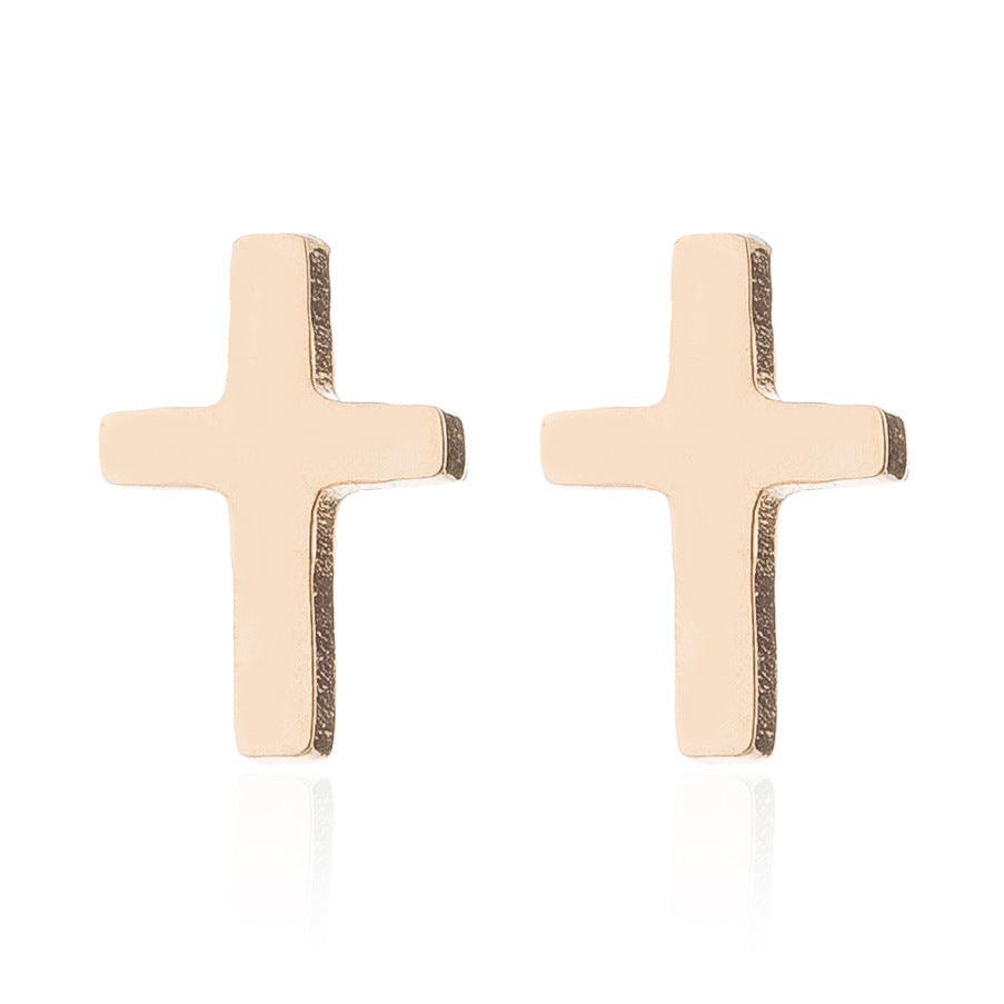 Surgical steel buttons, Gold Cross buttons