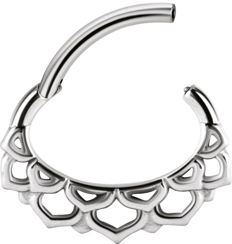 PREMIUM COLLECTION | Lace silver septum &amp; daith clicker